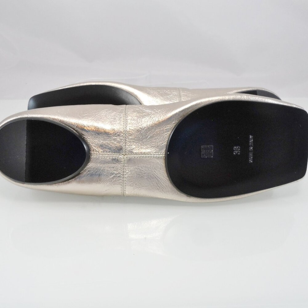 NIB$775 GIVENCHY Embellished Pleated Metallic 4G Ballerina Slip-On Flats 36 6 - Picture 14 of 16